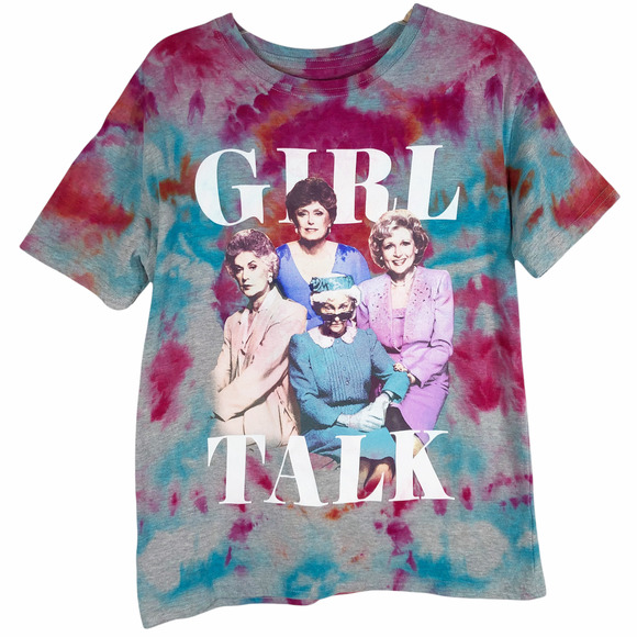 Golden Girls Tie‎ Dye Womens Size Small Tee Shirt Pink Blue Gray Top 767 - Picture 3 of 11
